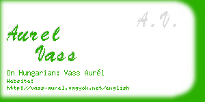 aurel vass business card